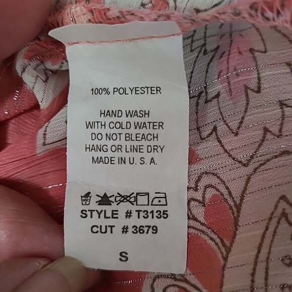 Vtg Y2k Babydoll Top Whimsical Boho Fairy Pink Glitter Coquette Feminine Dainty - Picture 15 of 15